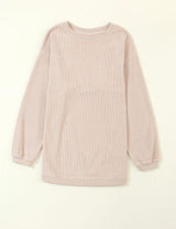 Ribbed Oversized Sweatshirt *multiple colors*