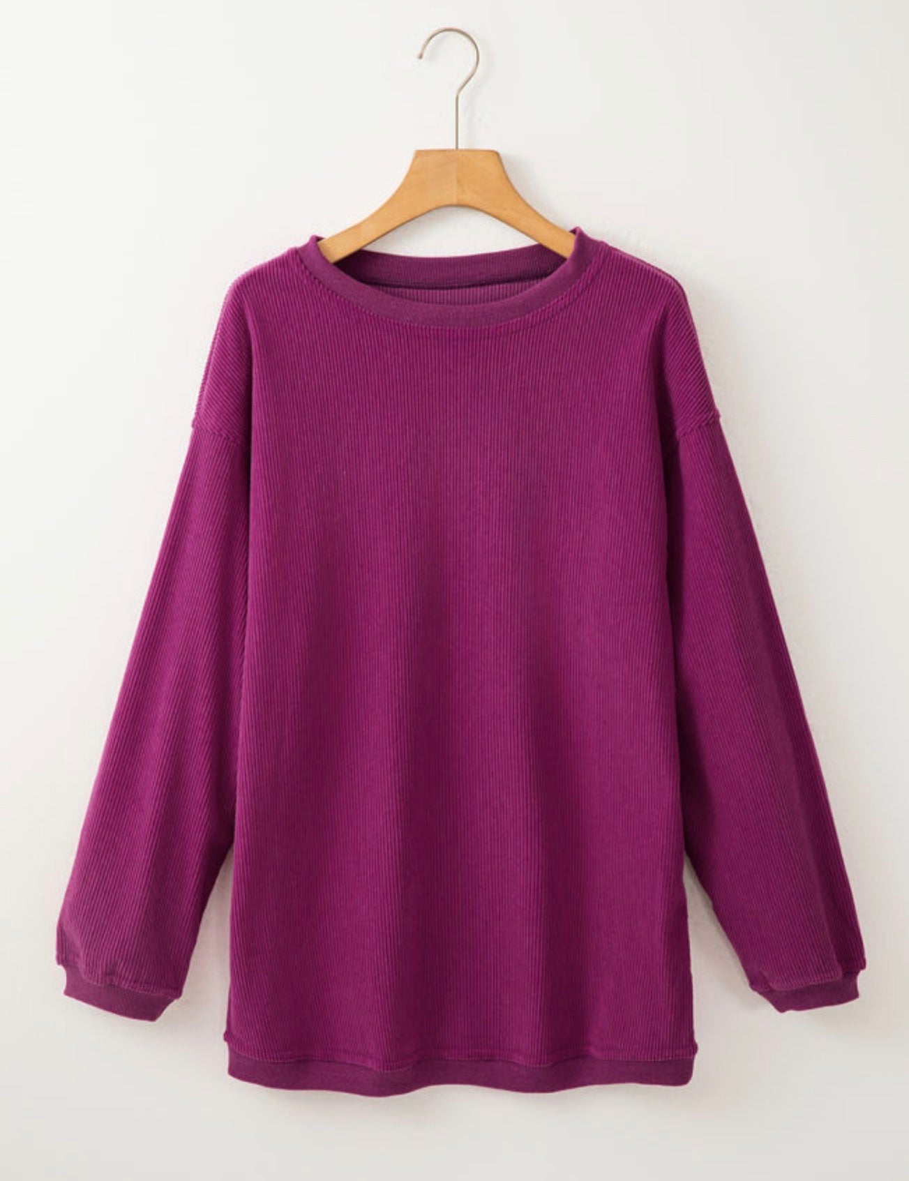 Ribbed Oversized Sweatshirt *multiple colors*