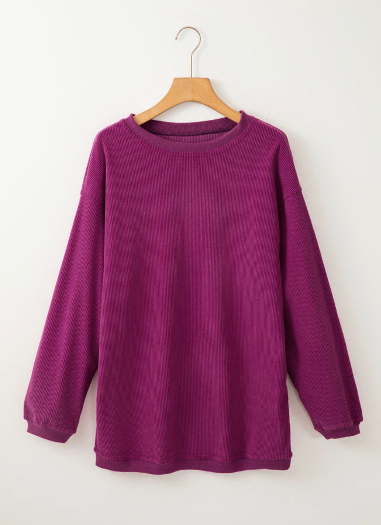 Ribbed Oversized Sweatshirt *multiple colors*