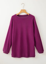 Ribbed Oversized Sweatshirt *multiple colors*