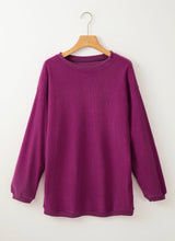 Ribbed Oversized Sweatshirt *multiple colors*