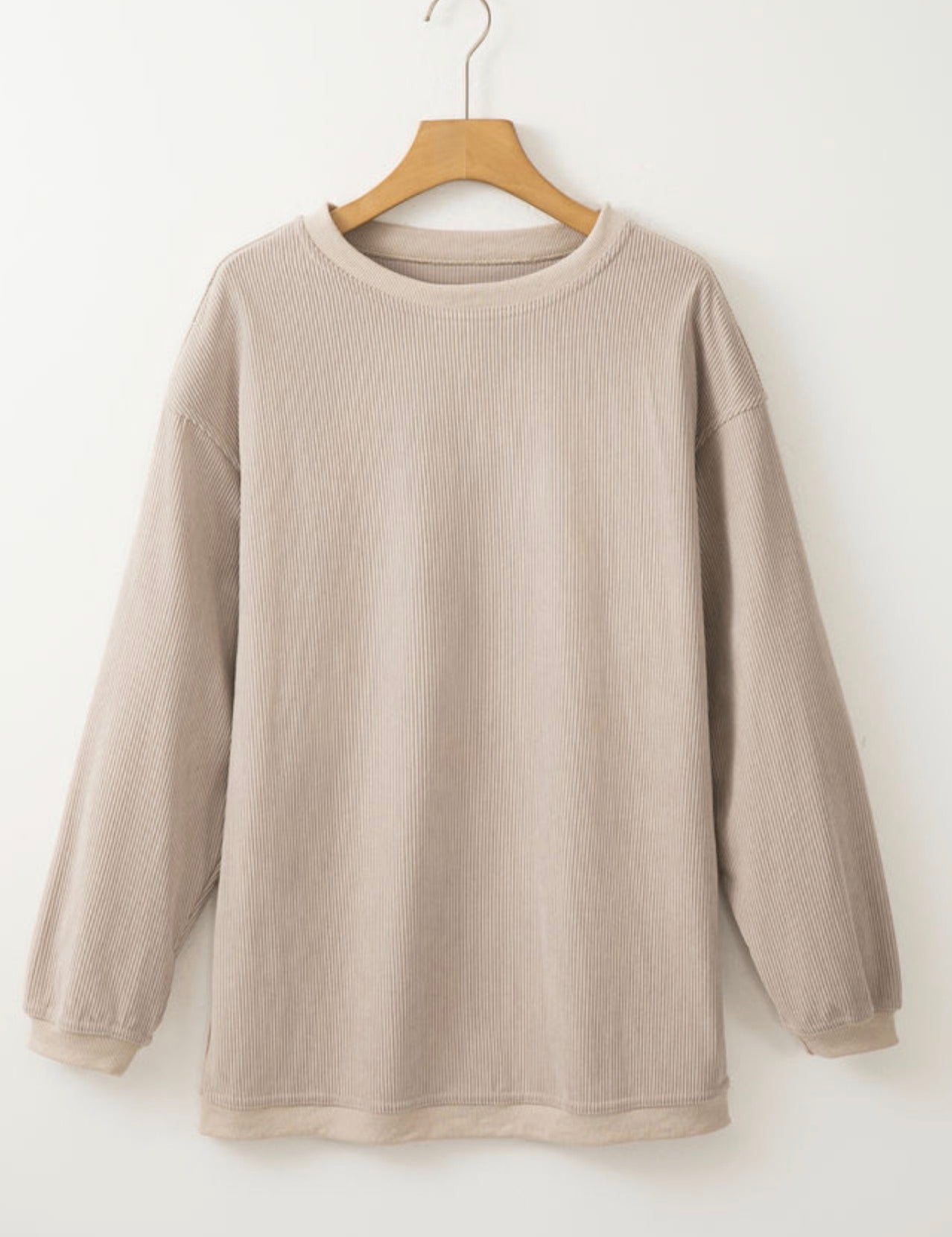 Ribbed Oversized Sweatshirt *multiple colors*