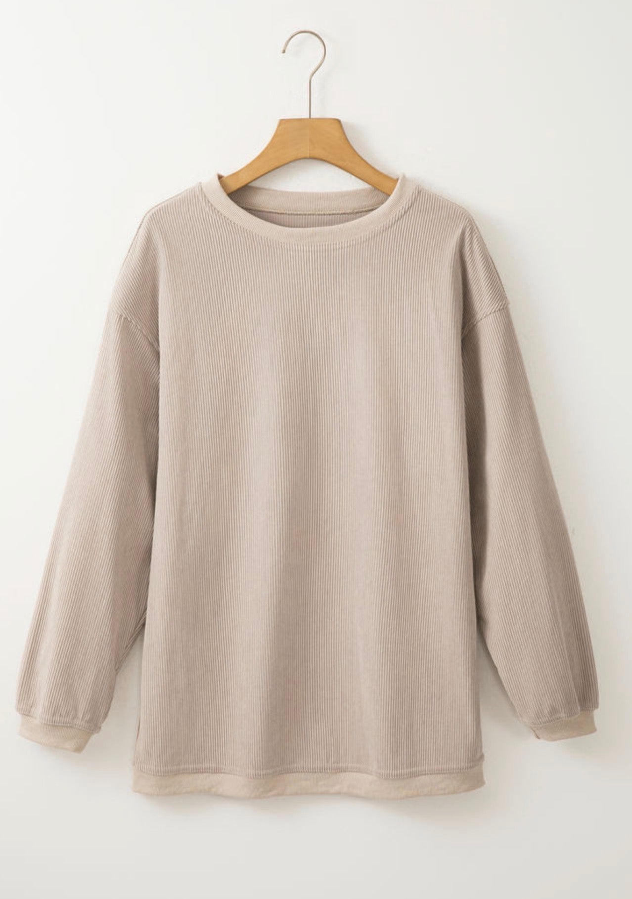 Ribbed Oversized Sweatshirt *multiple colors*