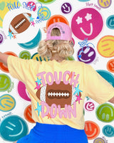 Touch Down Football FRONT + BACK Tee.