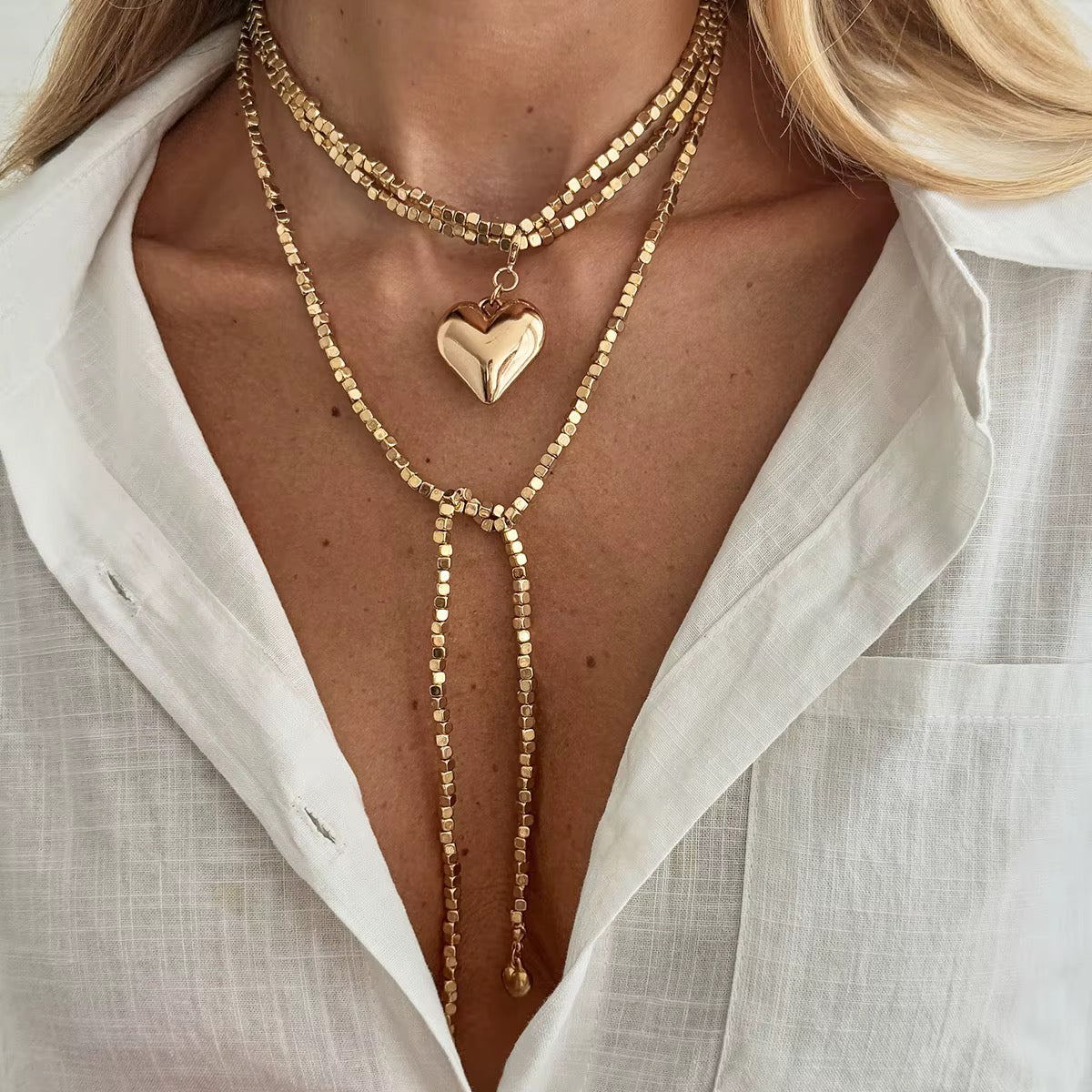 Beaded Heart Necklace