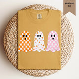Checkered And Floral Ghosts Tee.