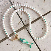 Beaded Fish Charm Necklace