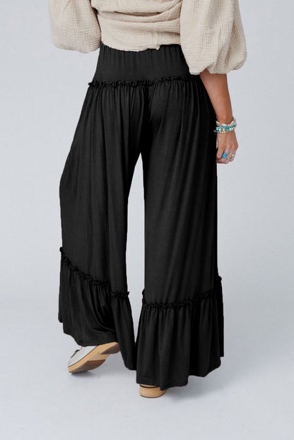 Black Flowy Pants RTS