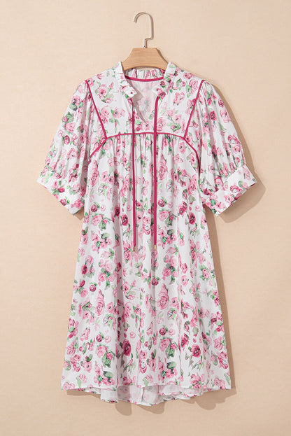 Pink Floral Plus Size Mini Dress RTS