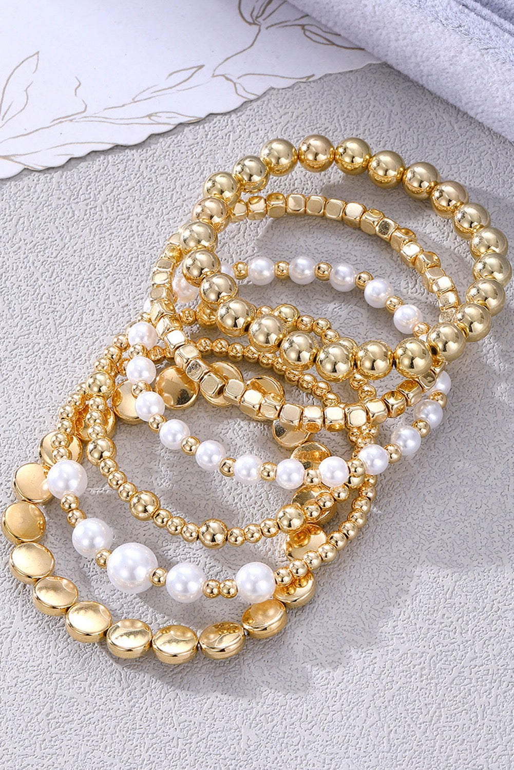 Gold Pearl Layered Bracelets NEW RTS