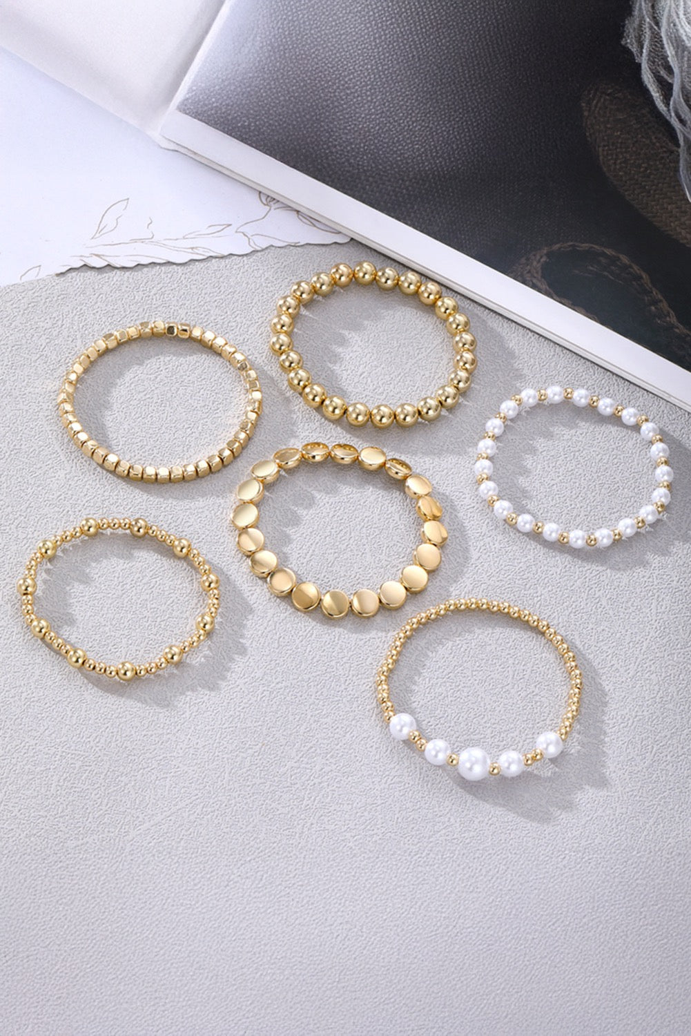 Gold Pearl Layered Bracelets NEW RTS