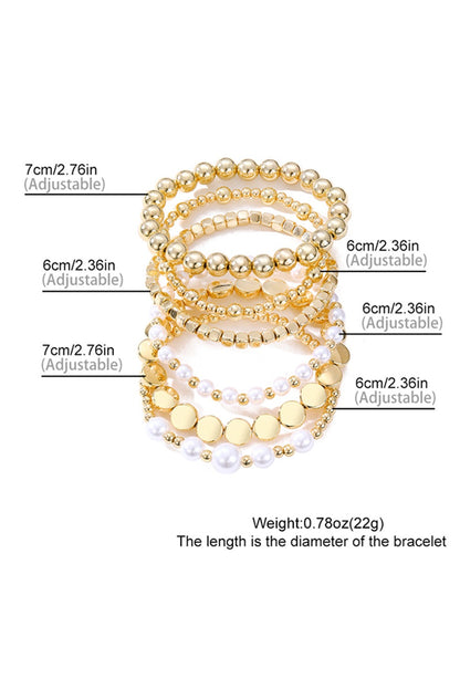 Gold Pearl Layered Bracelets NEW RTS