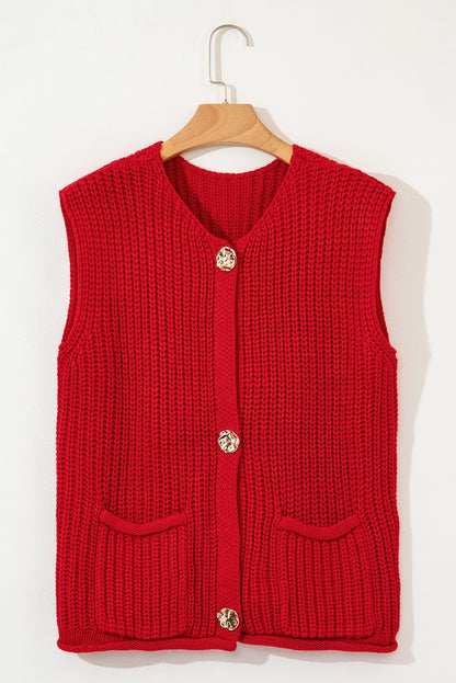 Chunky Knit Sweater Vest RTS