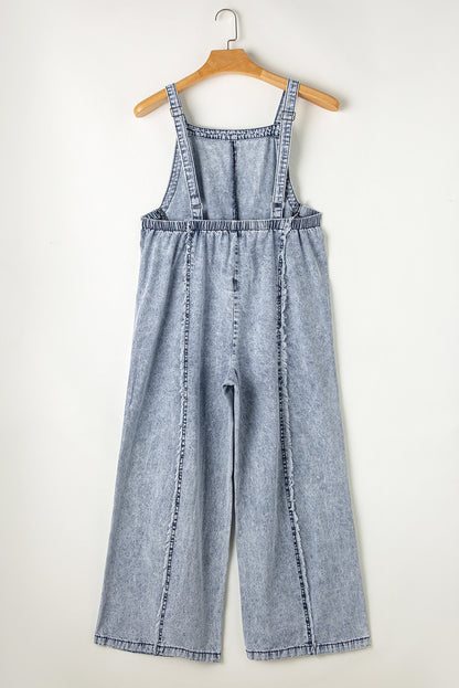 Denim Mineral Washed Overalls OOTD