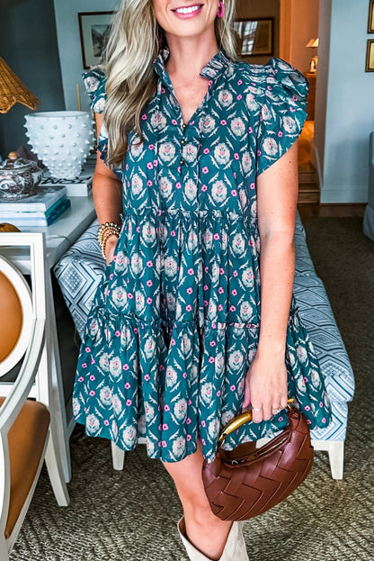 Retro Floral Dress RTS
