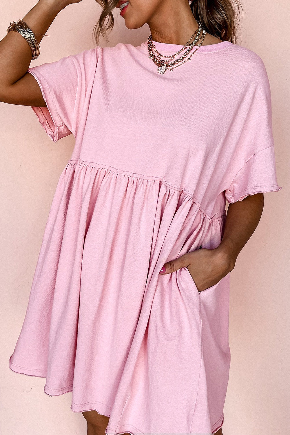 Pink Pocket Dress RTS