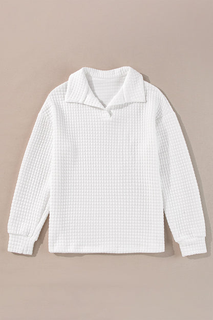 White Quilted Pullover RTS