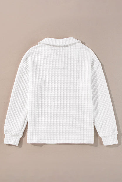 White Quilted Pullover RTS