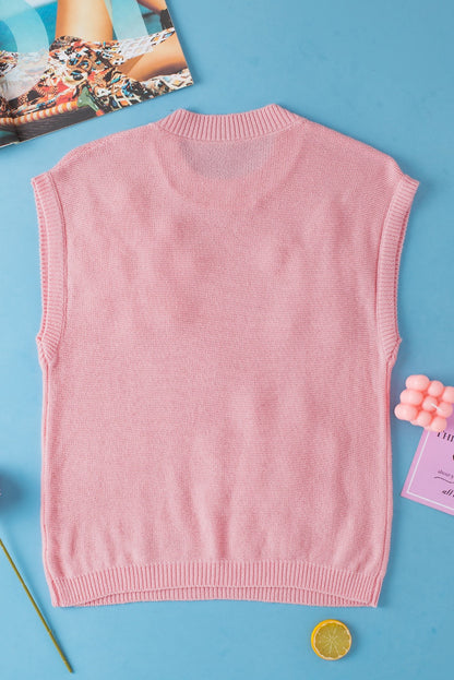 Pink Flower Knit Sweater February.