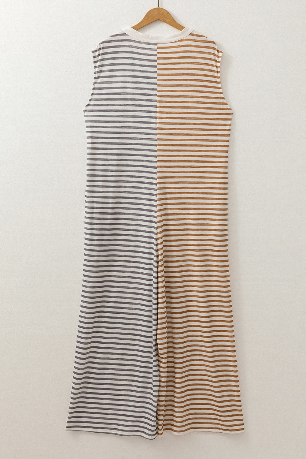 Striped Colorblock Plus Jumpsuit
