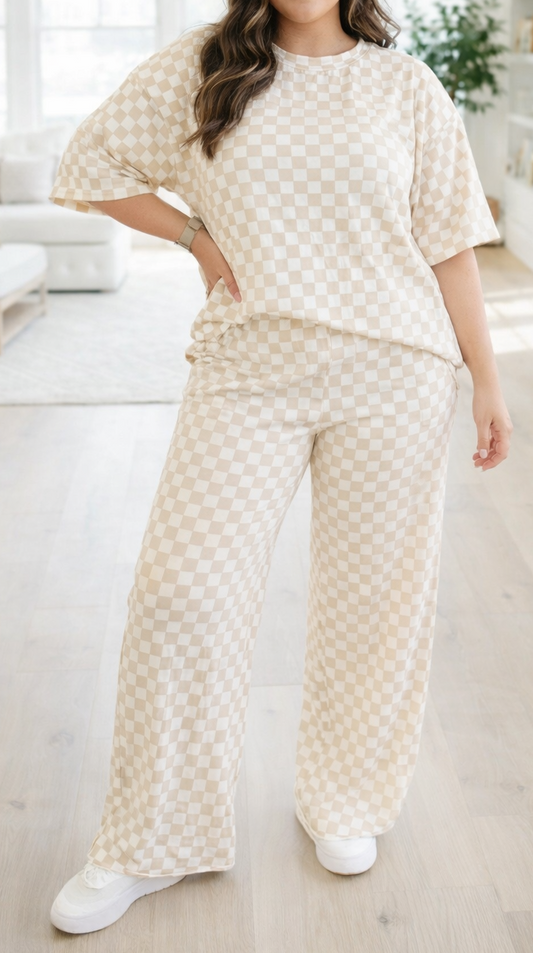 Khaki Checkered Plus Loose Set