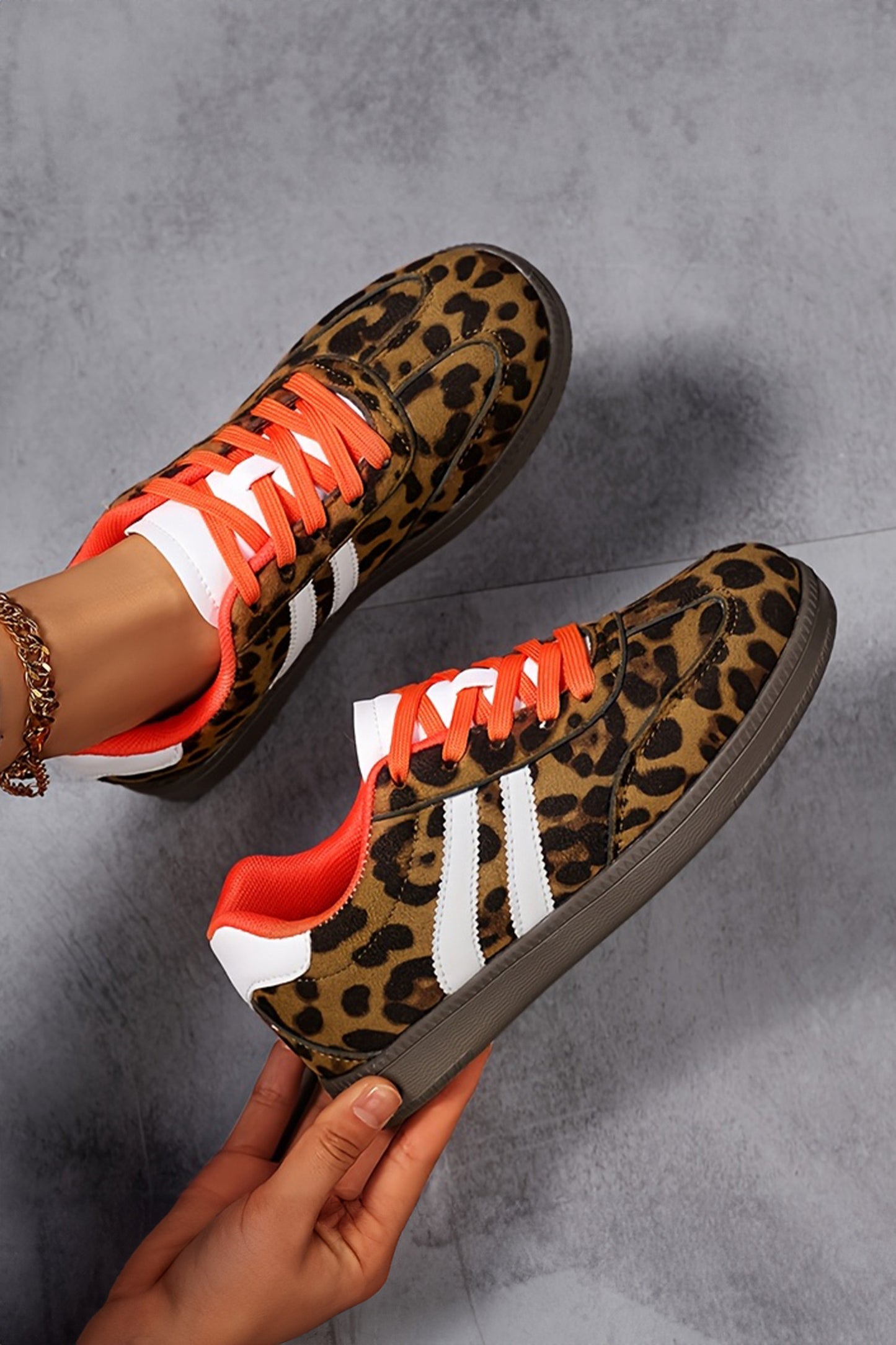 Leopard Colored Lace Sneakers NEW RTS