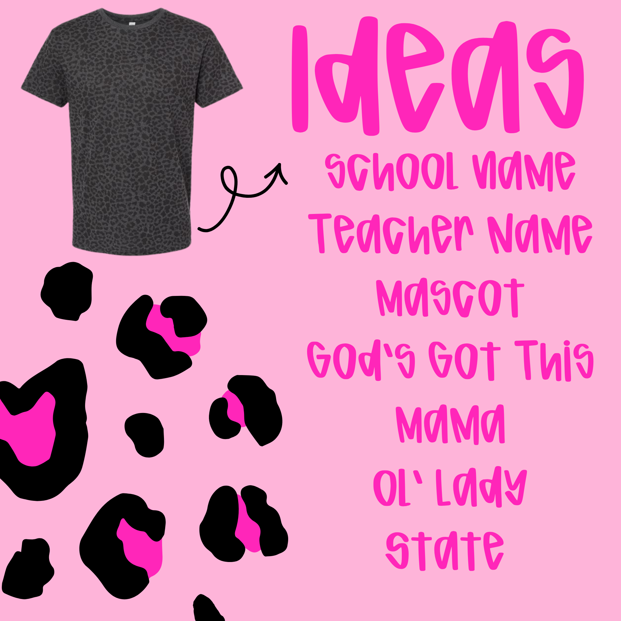 Black Leopard Custom Tee.