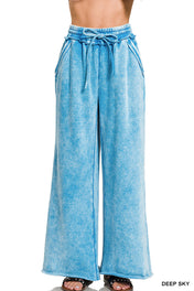 Acid Wash Fleece Sweatpants Zenana RTS