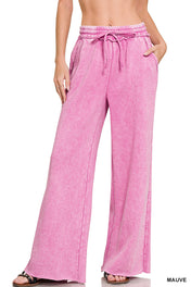 Acid Wash Fleece Sweatpants Zenana RTS