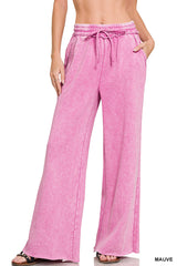 Acid Wash Fleece Sweatpants Zenana RTS