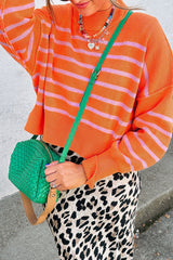 Orange Stripe Boxy Sweater RTS