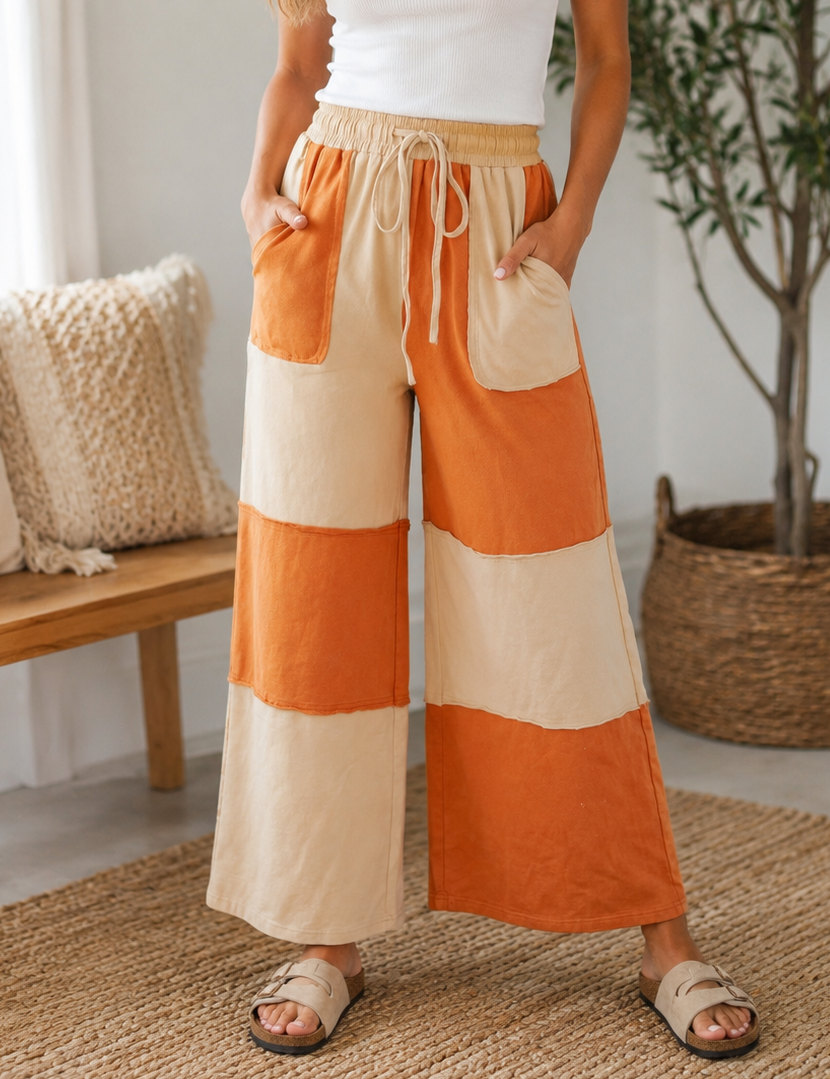 Orange_Raw_Seam_Casual_Pants.png