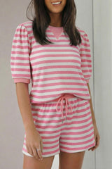 Pink Stripe Matching Set