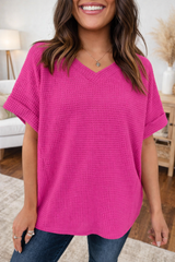 Pink Waffle Knit Top LT