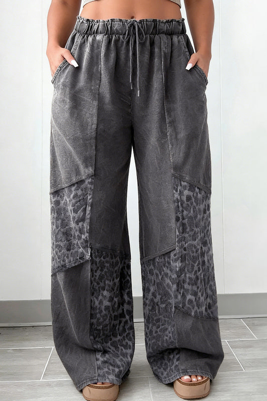 Plus Leopard Mineral Wash Pants