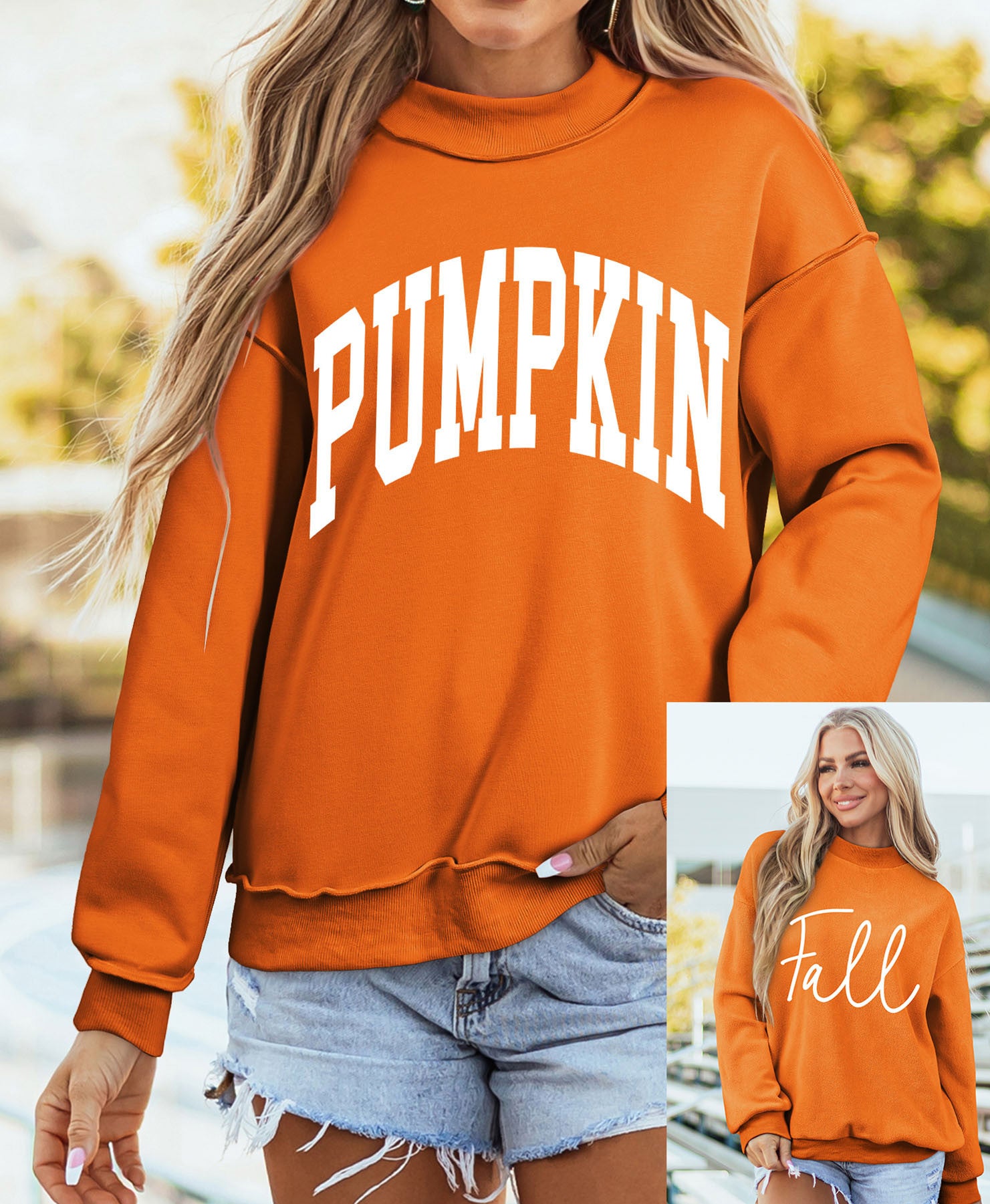 Pumpkin/Fall Reversible Sweatshirt
