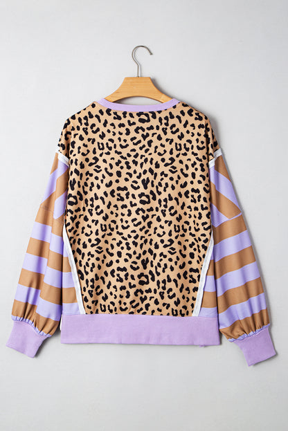 Stripe Leopard Pullover OOTD