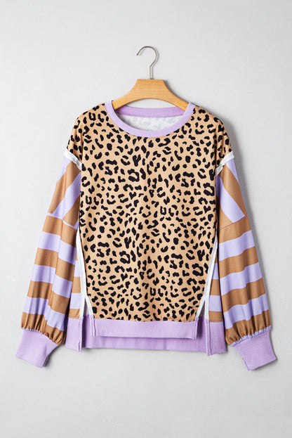 Stripe Leopard Pullover OOTD
