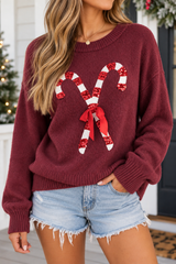 Red Candy Cane Sweater