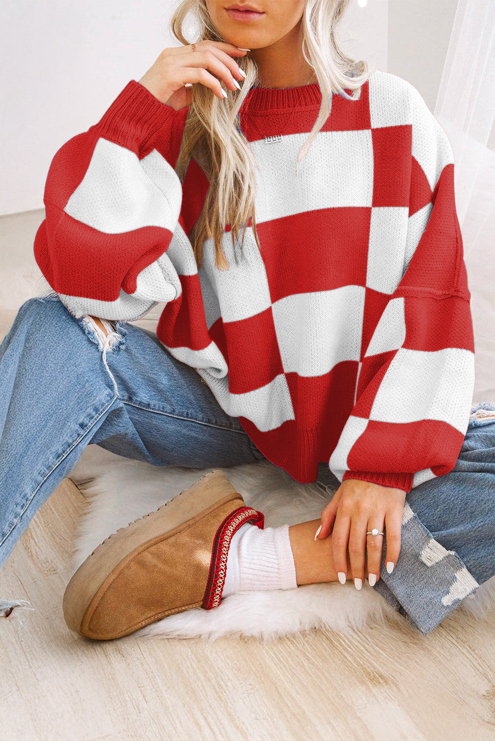 Checkered Sweater New RTS