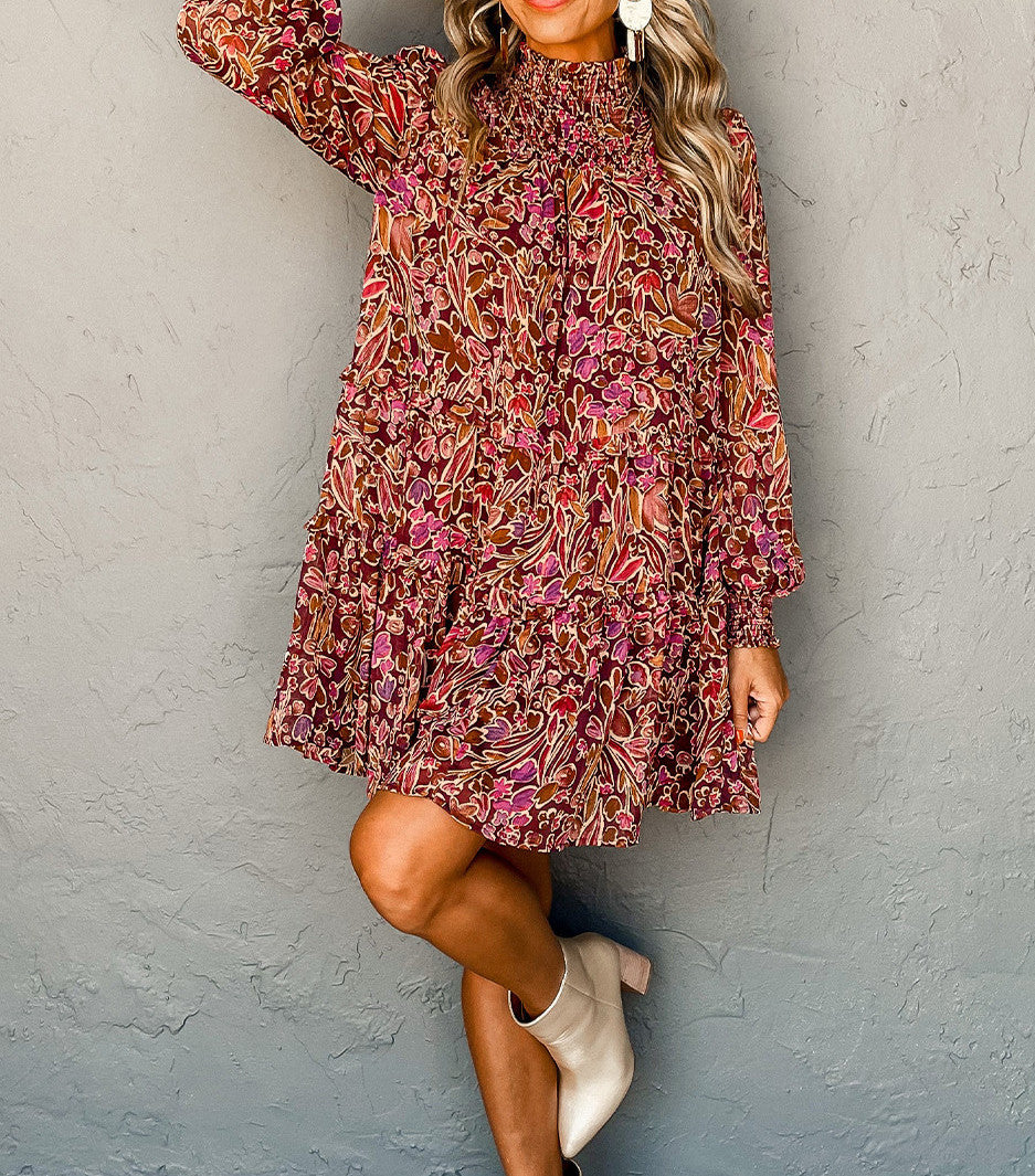 Red Floral Mini Dress NEW RTS