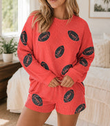 Red Sequin Football Set RTS