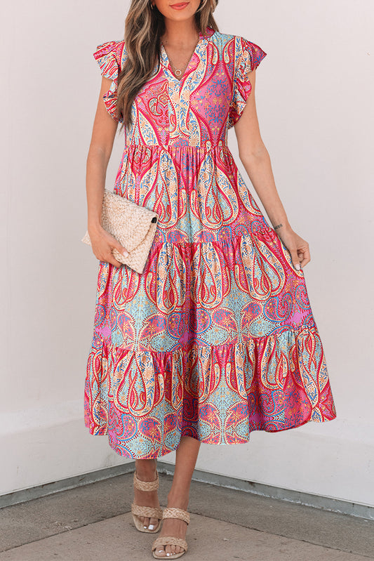 Rose Paisley Fall Midi FB