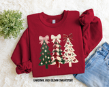 Multiprint Christmas Tree Trio Sweatshirt.