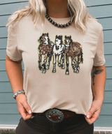Sequined Horse Patched Tee RTS