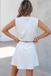 Zipper Tank Skort Set