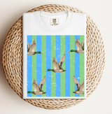 Blue & Green Duck Stripe Tee.