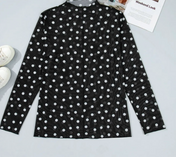 Plus Polka Dot Mesh Top