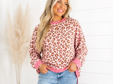 Leopard Polka Dot Long Sleeve Top