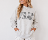 Gray PRAY Polka Dot Mock Neck
